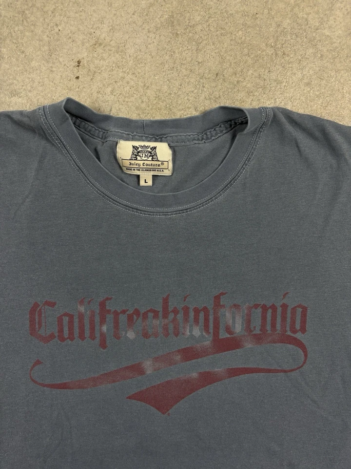 Camiseta De Colección Juicy Couture Califreakinfornia California Grande Hecha en EE. UU. Foto 2 de 4
