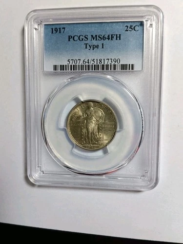 1917 25C Type 1 Standing Liberty Quarter PCGS MS64 FH
