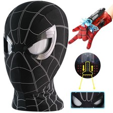 Movable Eyes Black Superhero Mask - Homecoming Cosplay Prop for Gifts Parties