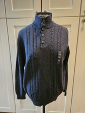 men s navy blue sweater size large By Arrow