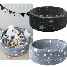 Foam Ball Pit For Toddlers Soft Kiddie Baby Sponge Playpen Balls Pool W/ balls