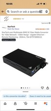 Startech Gigabit Ethernet Fiber Media Converter MCM1110MMLC  2 Included 