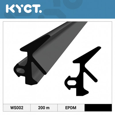 Fensterdichtung WS002   Premium EPDM Gummidichtung   200 m Rolle Schwarz