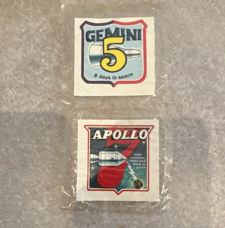 Gemini 5 & Apollo 7 NASA Mission Stickers - Astronauts & Space Travel Theme