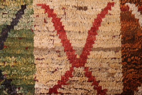 Hand-Knotted Tribal Moroccan Area Rug 7x10 Ft Multicolor Oriental Wool Carpet - Picture 10 of 19