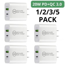 PD 20W Fast Charger Block USB Type-C Adapter For iPhone 16 15 14 13 12 Pro Max 8