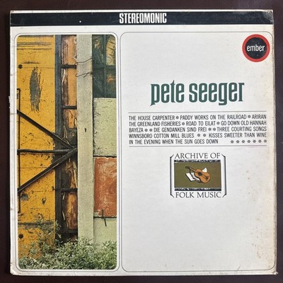 PETE SEEGER VINYL LP EX/EX A1/B1 FIRST PRESSING EMBER CW130