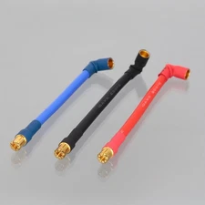 3pcs/set Motor ESC Bullet 6.5mm Male to 6mm Female Elbow Banana 10AWG 4" Cable