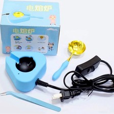 Wax Seal Warmer Kit with Spoon and Tweezers, Great Tool for Blue