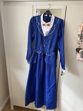 Ladies Adult Mary Poppins Fancy Dress Costume Size 8 World Book Day