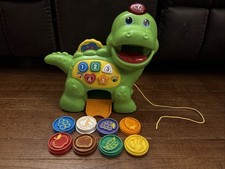 VTech Chomp and Count Dino w/8 food coins.  I...