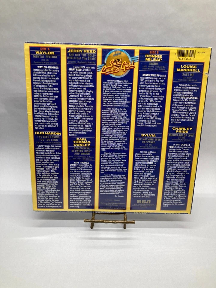 Solid Country Gold Vinyl Compilation LP 1983 RCA Victor Record CPL1-4841 Sealed - Image 3 of 4
