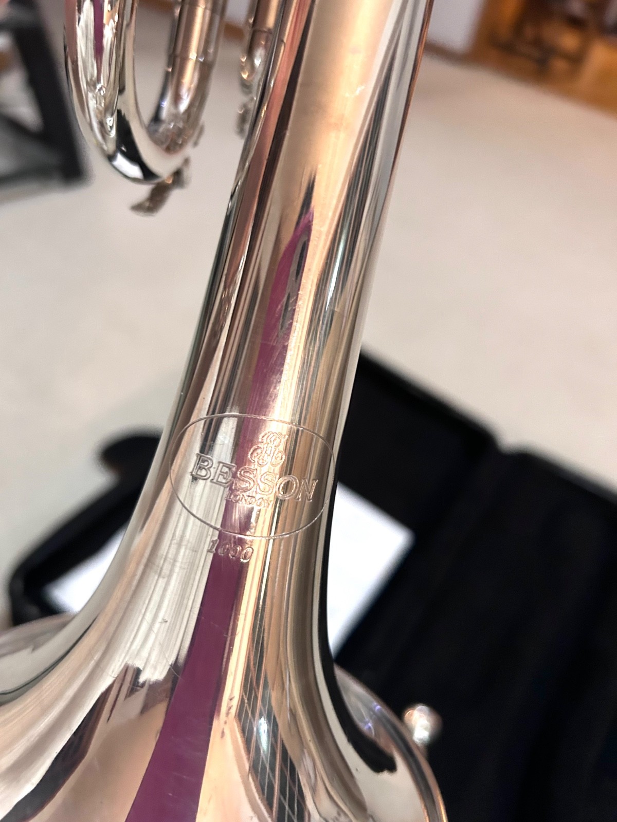 Besson Silver Trumpet with case excellent condition recently serviced ...