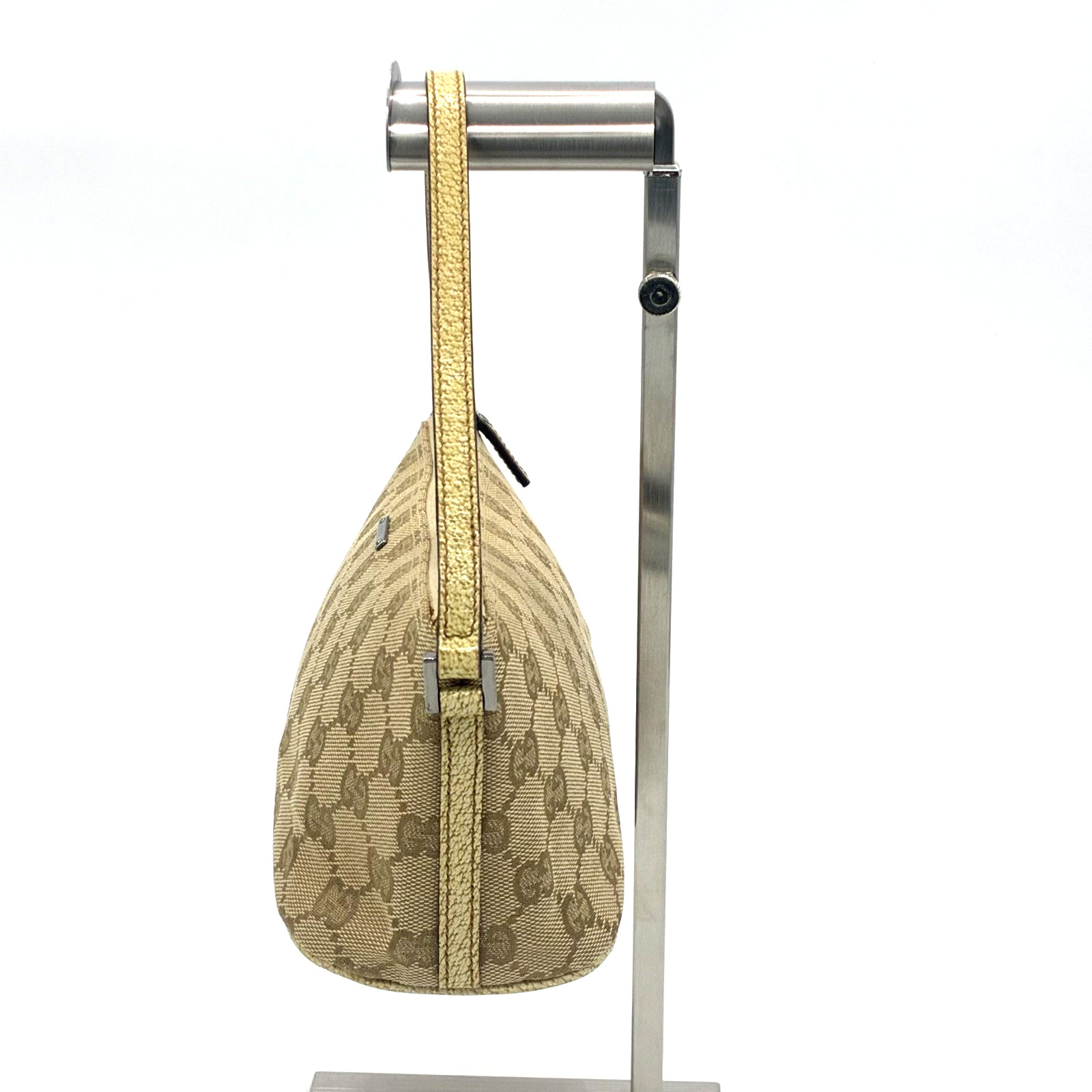 GUCCI GG Canvas Beige Accessory Pouch Leather – Authentic from Japan thumbnail 3