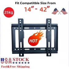 TV Wall Mount Bracket 14 15 20 23 30 35 40 42 Inch 3D LED LCD Plasma Flat Fixed