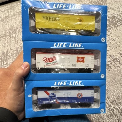 Life-Like Reefer Car HO Gauge Michelob Miller Pabst 08524 08526 08522 Advertisi 