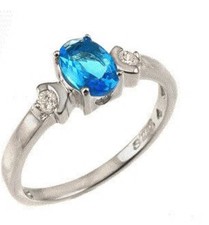 Sterling Silver Birthstone Baby Ring Little Girls, Sz 2 Anillo De Plata Nina