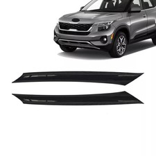 Front Windshield Pillar Trim Moldings Gloss Black Compatible w/ Kia Seltos(L+R)
