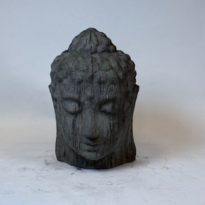 Large Oriental Stone Cast Buddah Head Garden Patio Statue