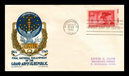 US COVER GAR GRAND ARMY OF REPUBLIC FDC SCOTT 985 STAEHLE CACHET CRAFT
