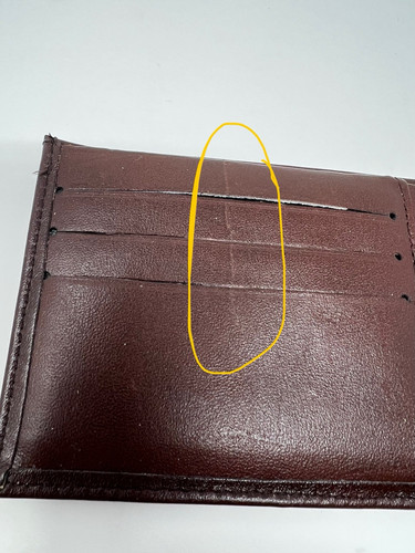 BUXTONLeather Thin Fold Wallet Thinfold Cowhide NIB Vintage Light Crease Inside - Bild 3 von 4