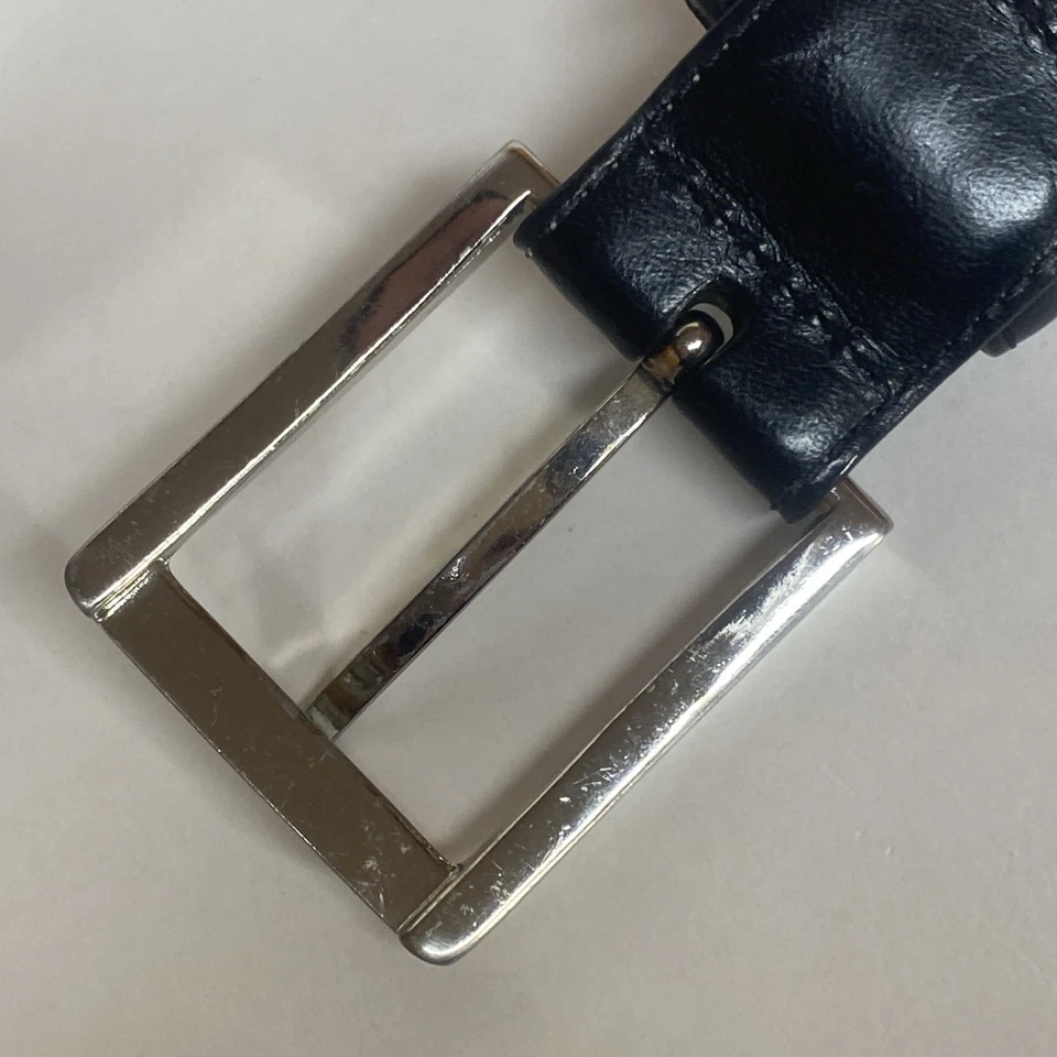 Cinturón de vestir Trafalgar de cuero genuino negro para hombre talla 36 hecho en China. 020 Foto 4 de 4