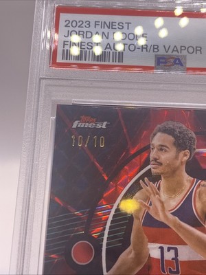 JORDAN POOLE 2023-24 TOPPS FINEST AUTOGRAPH RED BLACK VAPOR AUTO