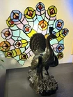 Vintage Tiffany stained glass Peacock