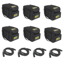 Chauvet DJ 6 Chs-Sp4 Slim Par 38 56 64 Can Lights Travel Bags 4 Dmx Cables