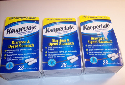 3-pack 28 Caps Kaopectate Multi-Symptom Anti-Diarrheal & Upset Stomach Relief C2