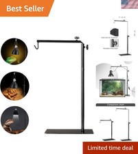 Versatile Adjustable Reptile Lamp Stand 15.7 to 31 Inches - Easy Setup Storage