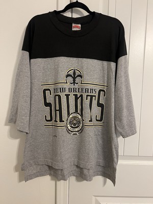 Vintage NFL New Orleans Saints Nutmeg Mens T-Shirt Made in USA (Sz L)