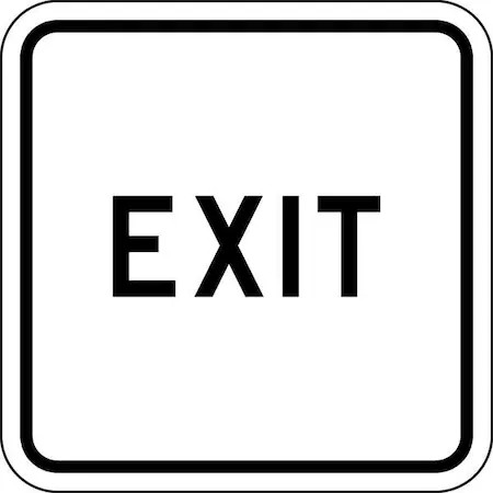 Lyle Lr7-69A-18Ha Exit Parking Sign, 18 In H, 18 In W, Aluminum, Square,