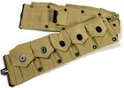 WWII US ARMY INFANTRY M1 GARAND RIFLE 10 POCKET AMMO BELT OD#3 KHAKI — photo 2