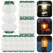12 Pack #95 Gas Lantern Mantles 3-Layer Accordion Shape with Insta-Clip