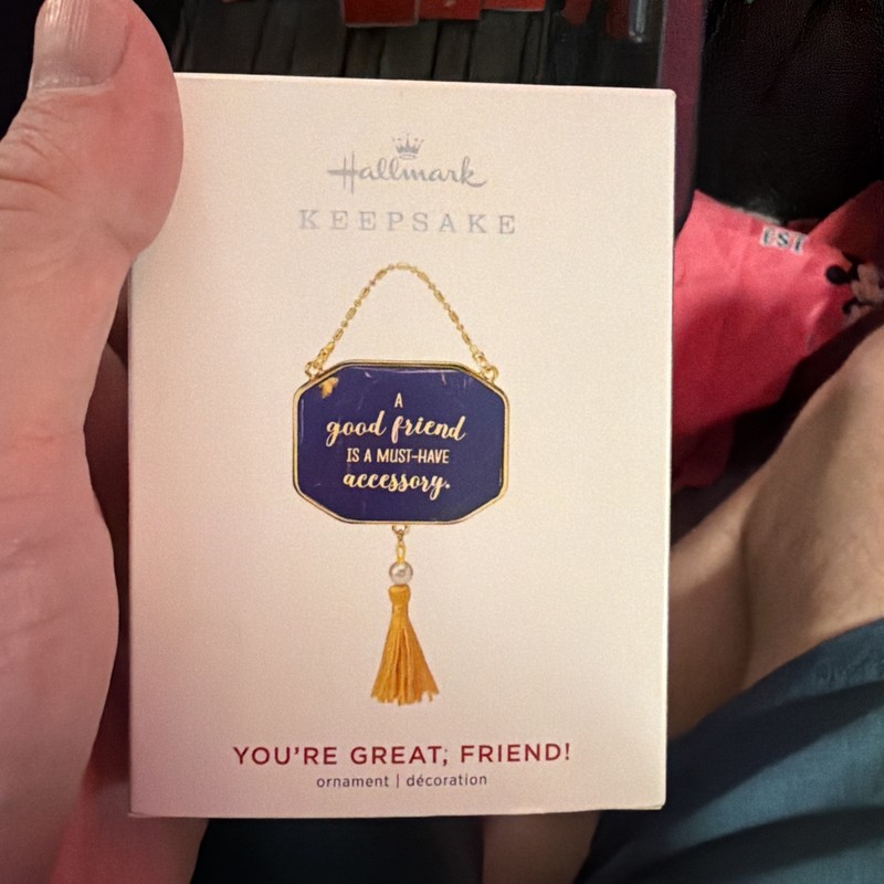 You're Great Friend 2019 Hallmark purse Christmas tree ornament with box