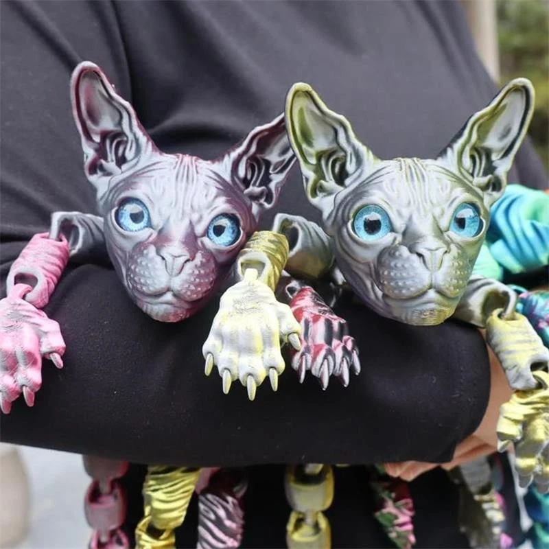 3D Guardian Cat,Mystic Meow Guardian Cat,Colorful Realistic Flexible Articulated - Image 4 of 4