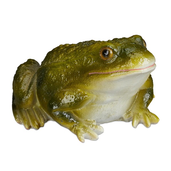 Gartenfigur Frosch Wetterfest GrüN Dekofigur Frosch Kunststein Frosch Leicht-image