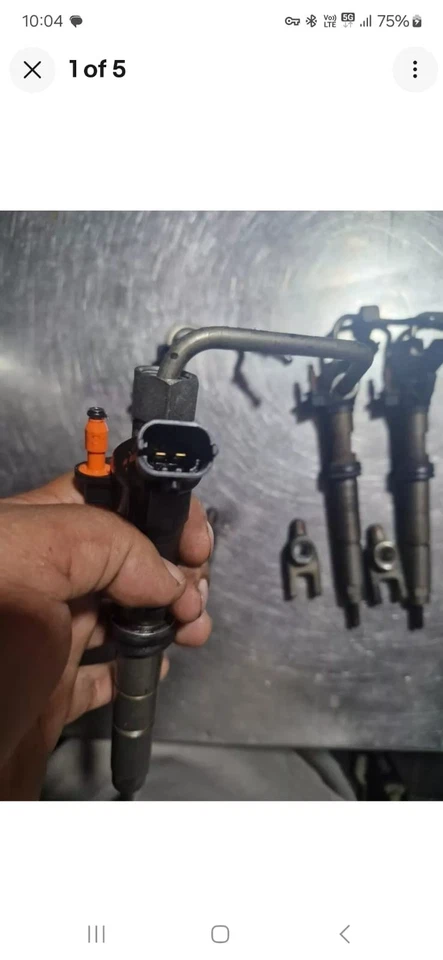 НАБОР ИЗ 4 ДИЗЕЛЬНЫХ ИНЖЕКТОРОВ MITSUBISHI FUSO CANTER 3,0 Л 4P10 - Изображение 3 из 4