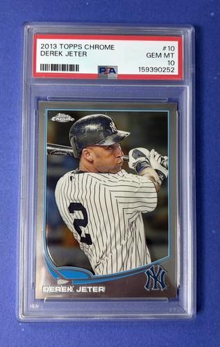 2013 Topps Chrome Derek Jeter NY Yankees #10 PSA 10 GEM MT