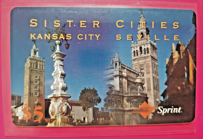 Telefonkarte Sprint  5 $ Sister Cities KansasCity Seville  Neu  1992 E 16