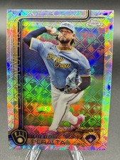 2025 Topps Chrome - Freddy Peralta - Logofractor Edition #95 Brewers 12726