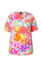 Ulla Popken Damen große Größen Slinkyshirt Flamingos Herz Ausschnitt