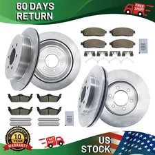 FRONT REAR Brake Disc Rotors and Ceramic Pads Kit for 2004 Ford F-150 Mark LT
