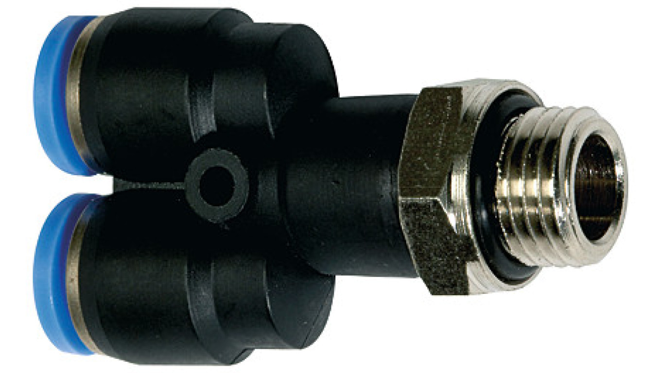 Plastic Y-plug for hose 8, G1/4z, 133.014-8 /T2UK