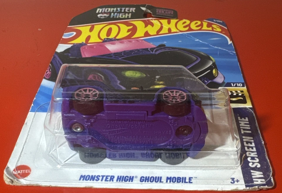 ALL NEW Hot Wheels 2025 HW Screens Time # 1/10 Monster High Ghoul Mobile 3/250 - Image 4 of 4
