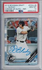 2019 Bowman Draft JJ Bleday 1st Chrome Auto Refractor /499 PSA 10 Auto CDA-JJB