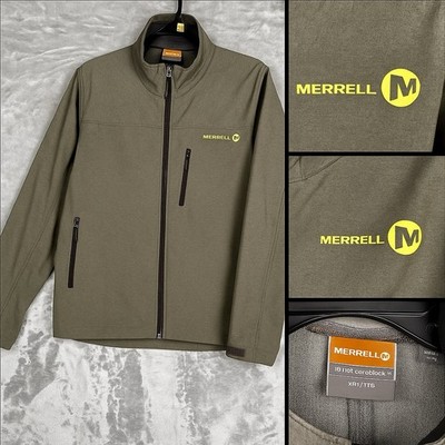 Merrell Men's Aeroblock Soft Shell Jacket XXL Gray Full Zip Hiking, Camping Wear