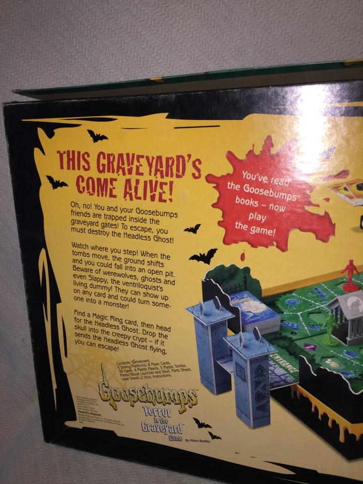 Goosebumps Terror in the Graveyard Board Game 1995 Parker Bros box NOT COMPLETE - Image 4 of 4
