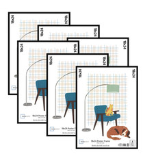 USA 18"x24" Basic Poster  Picture Frame Home Decoration, Black,Set of 6